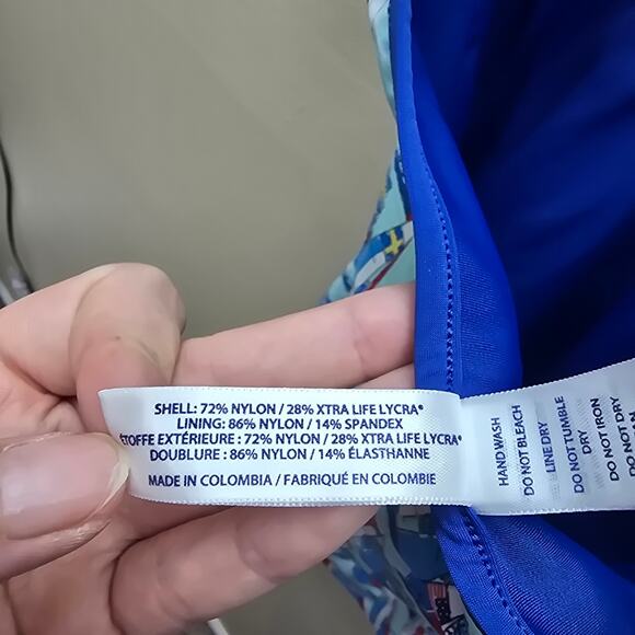 Vineyard Vines One Piece Swimsuit America's Cup Yacht Halter Multicolor Medium - Picture 9 of 9